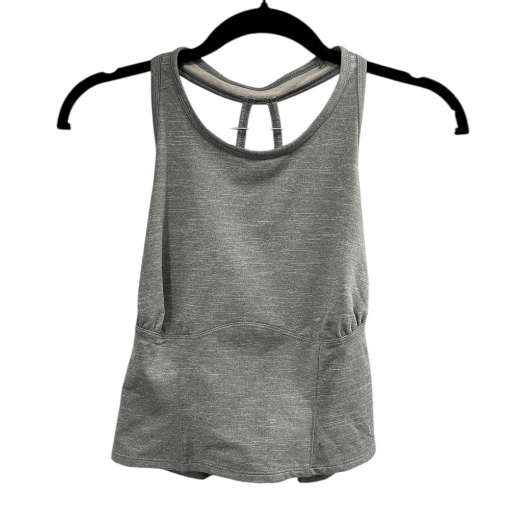 Free People‎ Movement Open Back Lace Up Athletic Tank Gray Racerback - Picture 6 of 7